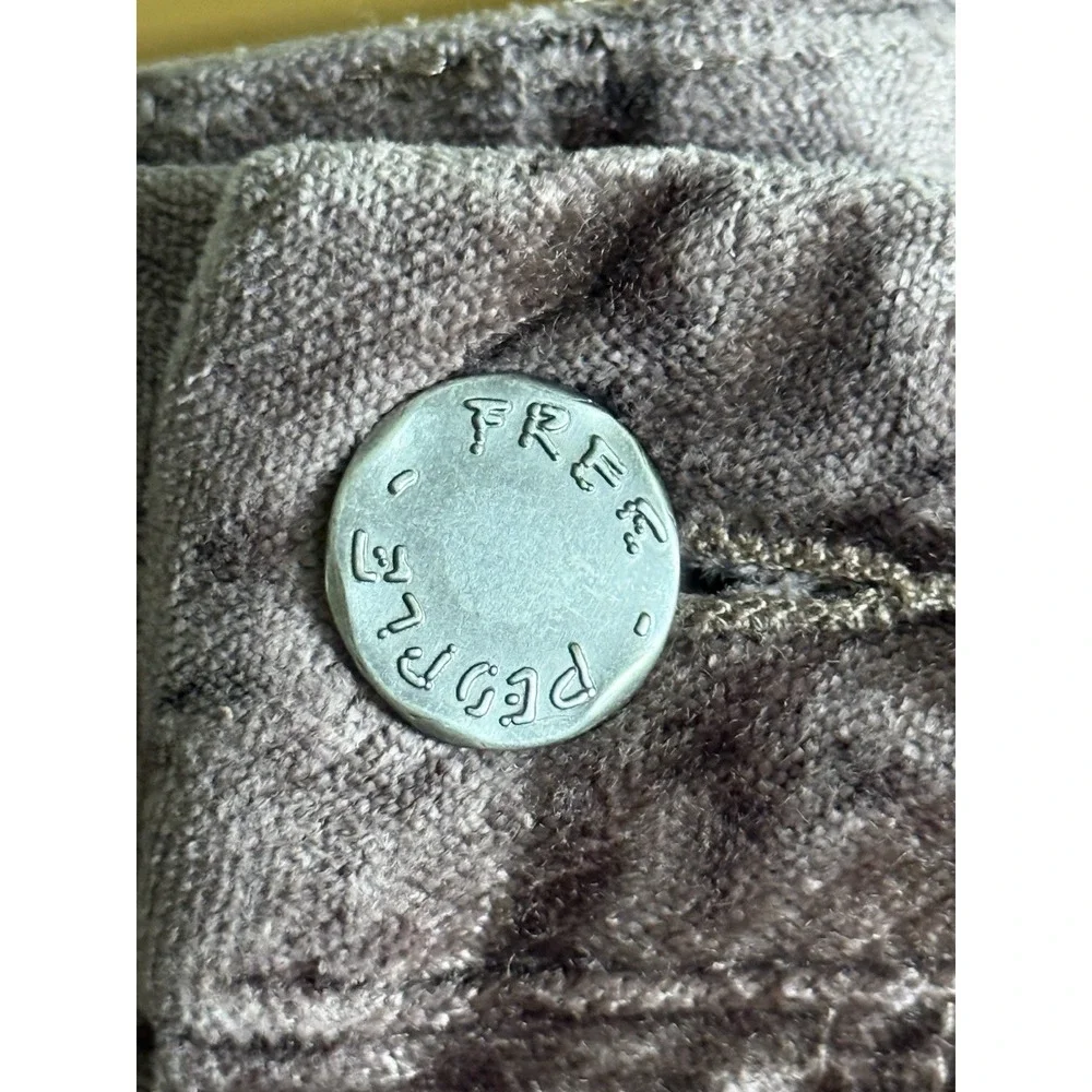 Free People Velvet Crop Flare Pants Size‎ 30 Brown Bronze Boho